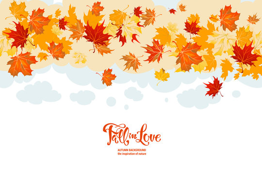 Fall leaves card