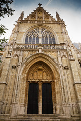 Fototapeta na wymiar Notre Dame du Sablon's Cathedral in Brussels