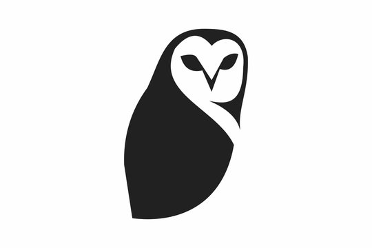 simple line owl vector logo design template