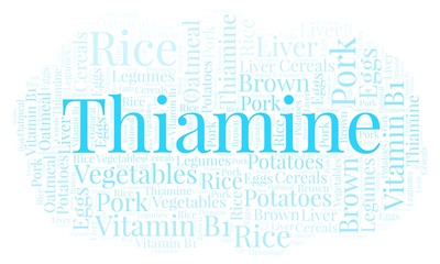 Fototapeta premium Thiamine word cloud.