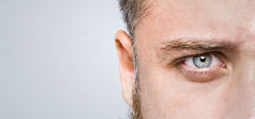 amazing blue eye macro shot