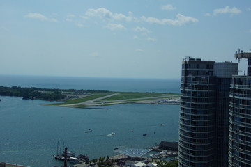 View of Billy Bishop Toronto City Airport on Toronto Island