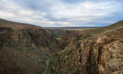 Fototapeta na wymiar a deep stone canyon, the famous Charyn Canyon, Kazakhstan