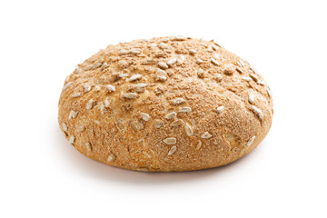 Healthy fluten free bun on white isolated background