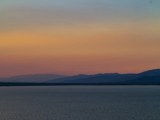 Puesta de sol en Casteglione del Lago, Lago Trasimeno