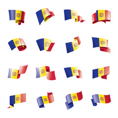 Andora flag, vector illustration on a white background