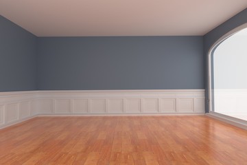 Empty room interior 3d rendering