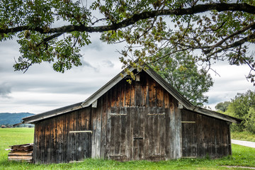 old wooden hut