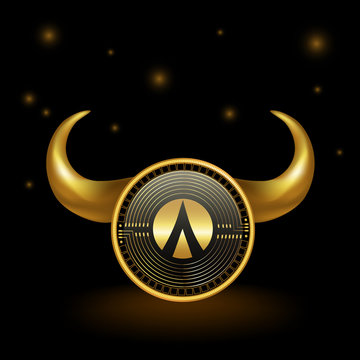 Dentacoin Cryptocurrency Coin Bull Market Background