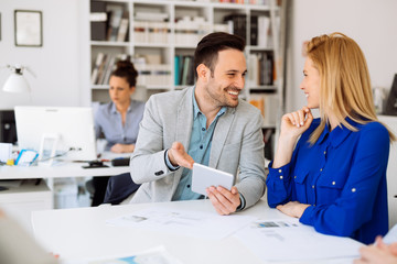 Obraz premium Business people working