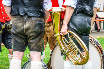 part of a typical bavarian brass instrument