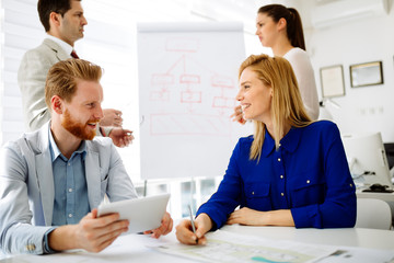 Obraz premium Business people working in office
