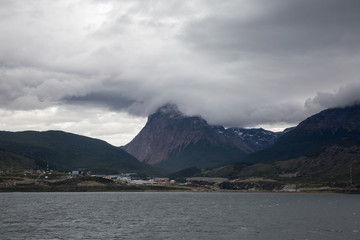 Antarctica landscape with ocean iceland bergs