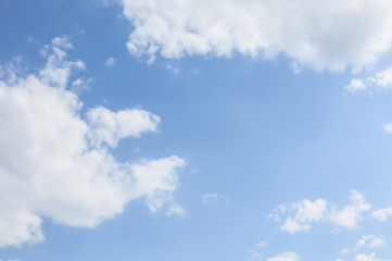 Naklejka na ściany i meble View of beautiful blue sky with white clouds