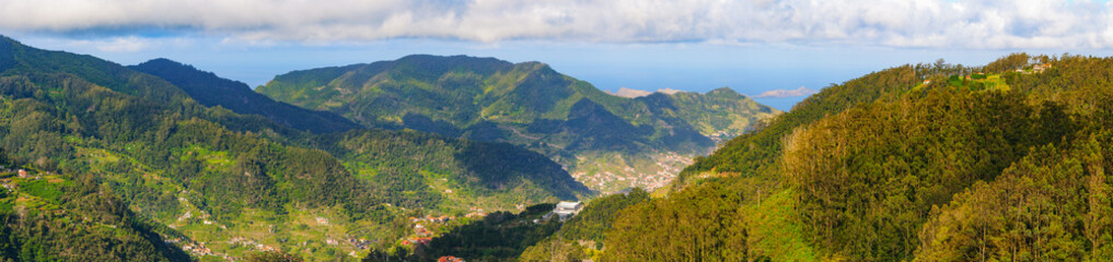 Naklejka premium Beautiful panoramic view of Mafeira island, Portugal, Europe.