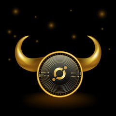 Icon Cryptocurrency Coin Bull Market Background