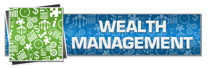 Wealth Management Green Left Symbols Blue Text 