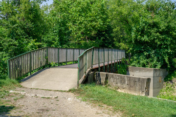 Bridge over water at park