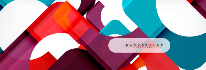 Geometric squares abstract banner. Vector illustration for business brochure or flyer, presentation and web design layout