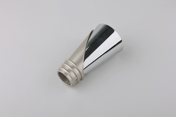 Tips for curtain poles on a white background. Ending for curtain eaves. Finials for curtain cornices.