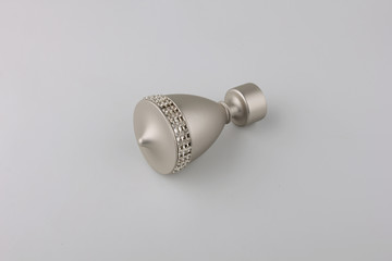 Tips for curtain poles on a white background. Ending for curtain eaves. Finials for curtain cornices.