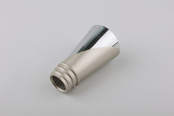 Tips for curtain poles on a white background. Ending for curtain eaves. Finials for curtain cornices.