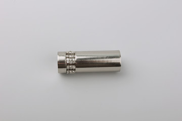 Tips for curtain poles on a white background. Ending for curtain eaves. Finials for curtain cornices.