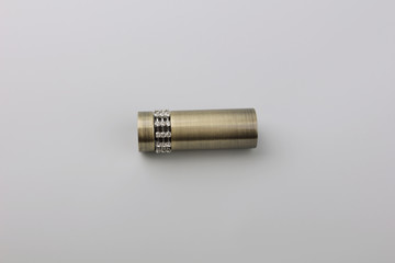 Tips for curtain poles on a white background. Ending for curtain eaves. Finials for curtain cornices.