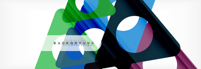 Circle and triangle abstract background