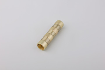 Tips for curtain poles on a white background. Ending for curtain eaves. Finials for curtain cornices.