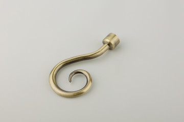 Tips for curtain poles on a white background. Ending for curtain eaves. Finials for curtain cornices.