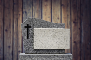 single grave stone cut out (Clipping path)