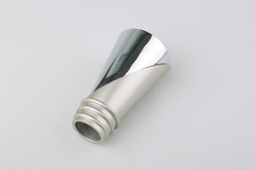 Tips for curtain poles on a white background. Ending for curtain eaves. Finials for curtain cornices.