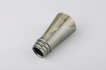 Tips for curtain poles on a white background. Ending for curtain eaves. Finials for curtain cornices.