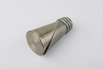 Tips for curtain poles on a white background. Ending for curtain eaves. Finials for curtain cornices.