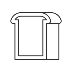 loaf of bread, food outline icon