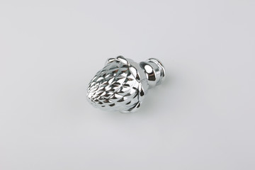 Tips for curtain poles on a white background. Ending for curtain eaves. Finials for curtain cornices.