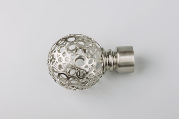 Tips for curtain poles on a white background. Ending for curtain eaves. Finials for curtain cornices.