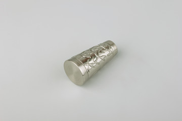 Tips for curtain poles on a white background. Ending for curtain eaves. Finials for curtain cornices.