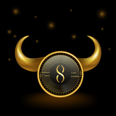 SingularityNET Cryptocurrency Coin Bull Market Background