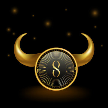 SingularityNET Cryptocurrency Coin Bull Market Background