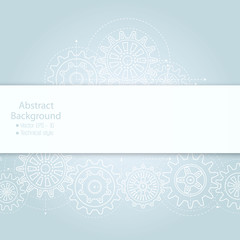 Technical drawing background .Gears of the sketch,vector