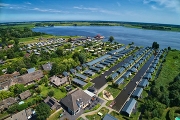 aerial view of Giethoorn village in the Netherlands