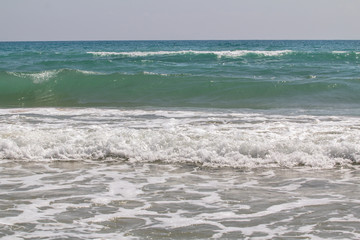 Blue sea on sunny day