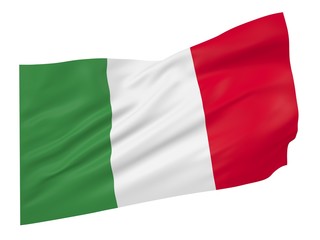 3D illustration of Italy flag

