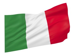 3D illustration of Italy flag

