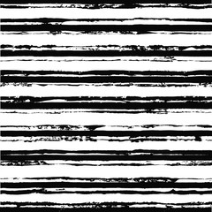Irregular black striped pattern seamless hand drawn print