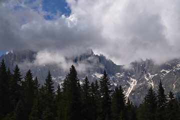 Landscape about Dolomite Mountains , North Italy