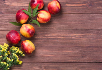 Ripe nectarine fruit