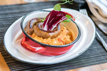 Hungarian lecso with sausage